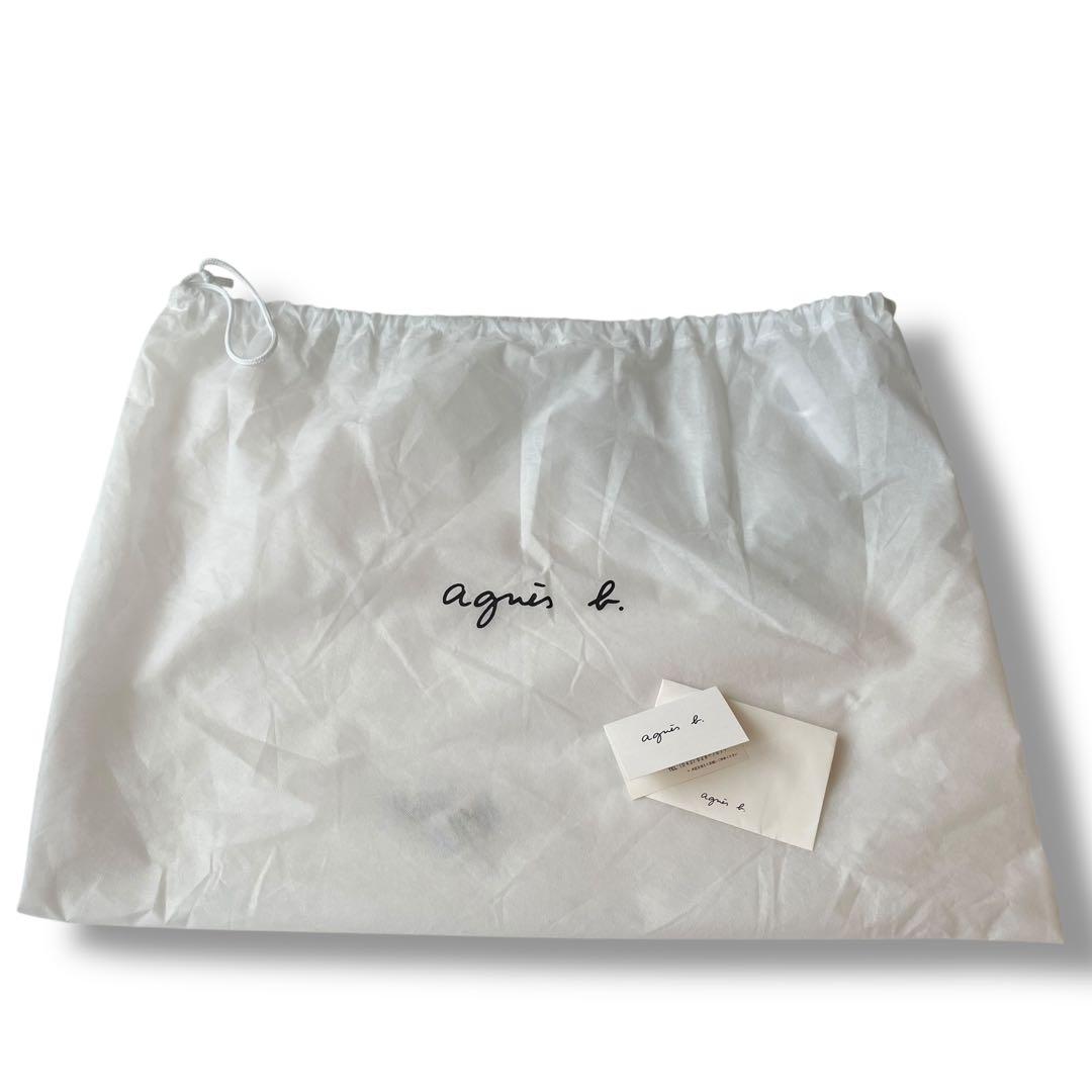 未使用タグ付き アニエスベー レザー シボ革 ビジネスバッグ A4 自立