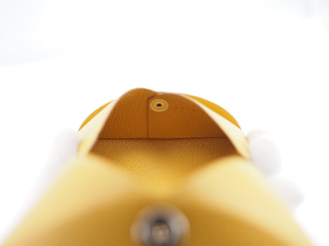 セール 2018年 HERMES エルメス カルヴィ イエロー 名刺入れ カード