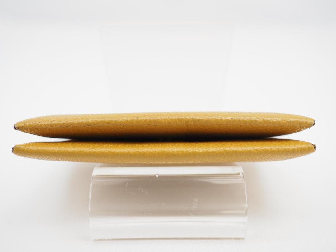 セール 2018年 HERMES エルメス カルヴィ イエロー 名刺入れ カード