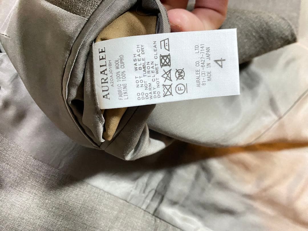 ジャケット・アウター AURALEE BLUEFACED WOOL JACKET