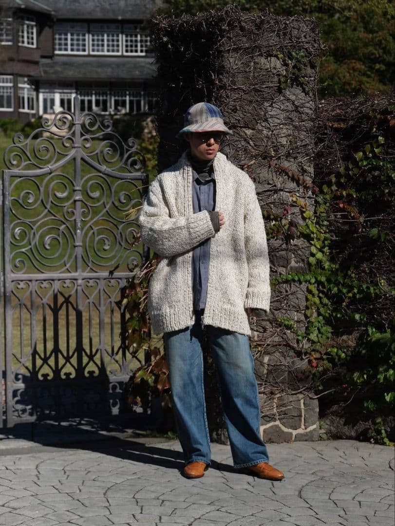 【新品未使用】ANSNAM 手編み mix divers knit