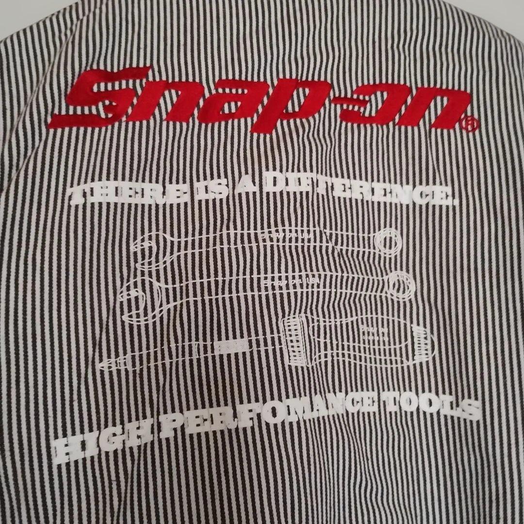 Snap-on 2WAYストライプ オーバーオール XL半袖長袖