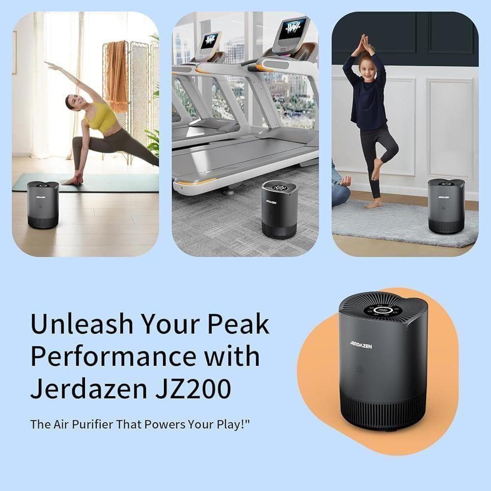 【新品】Jerdazen 空気清浄機 小型 脱臭 集じん ペット 静音 グレー