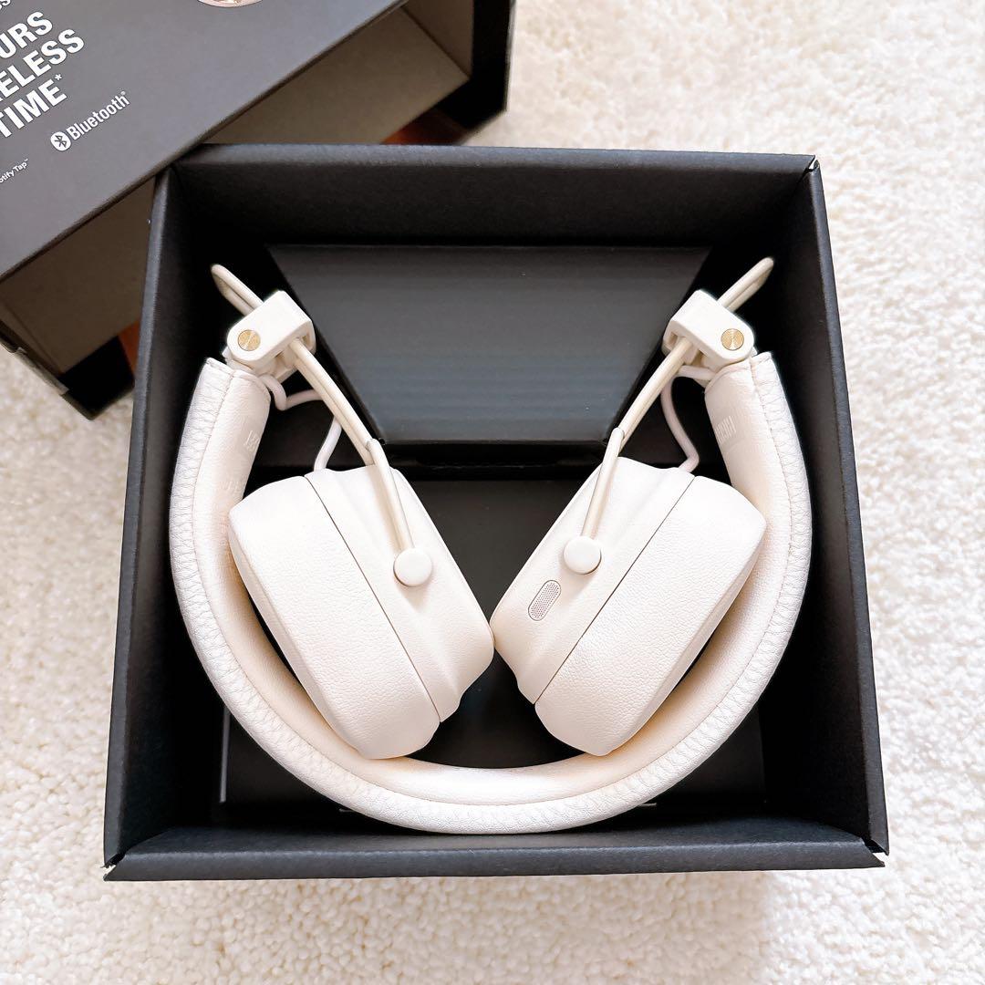 Marshall Major V ワイヤレスヘッドフォン ホワイト　cream