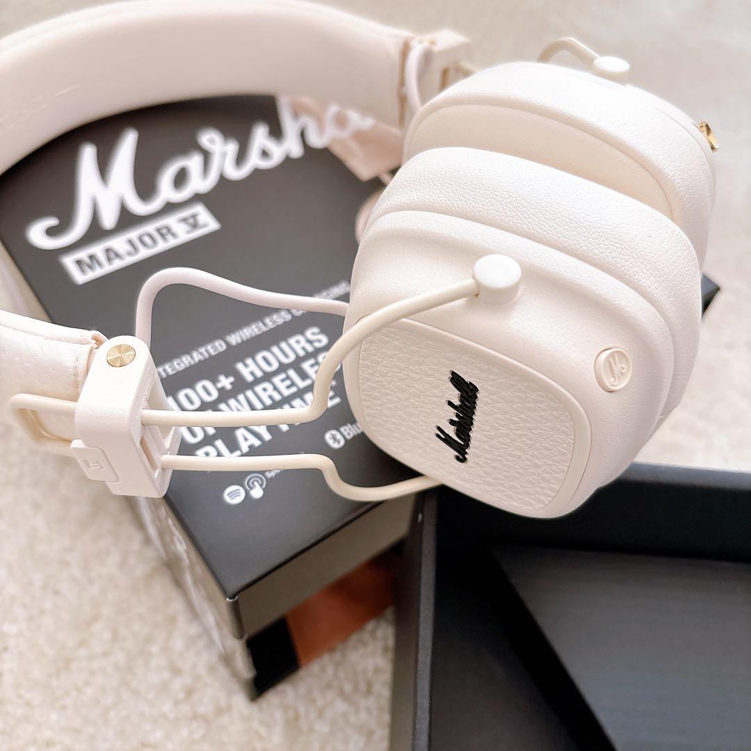 Marshall Major V ワイヤレスヘッドフォン ホワイト　cream