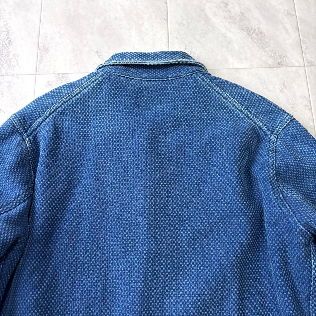 【超希少】ブルーブルー 刺子 カバーオール ジャケット インディゴコットン