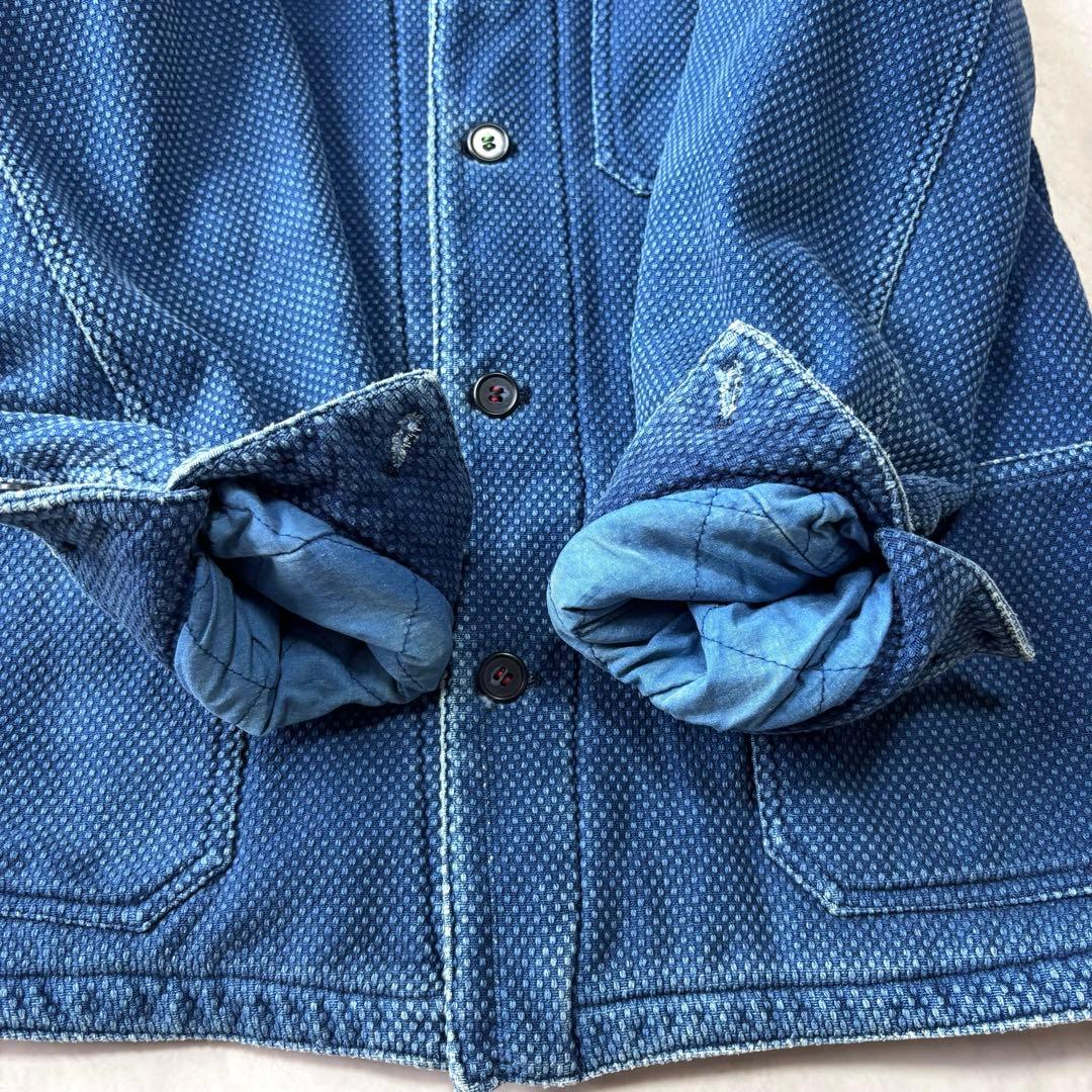 【超希少】ブルーブルー 刺子 カバーオール ジャケット インディゴコットン