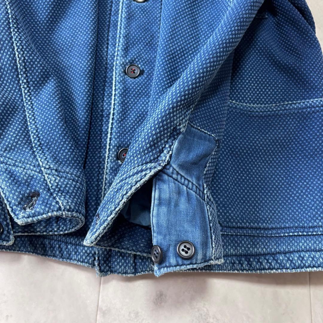 【超希少】ブルーブルー 刺子 カバーオール ジャケット インディゴコットン