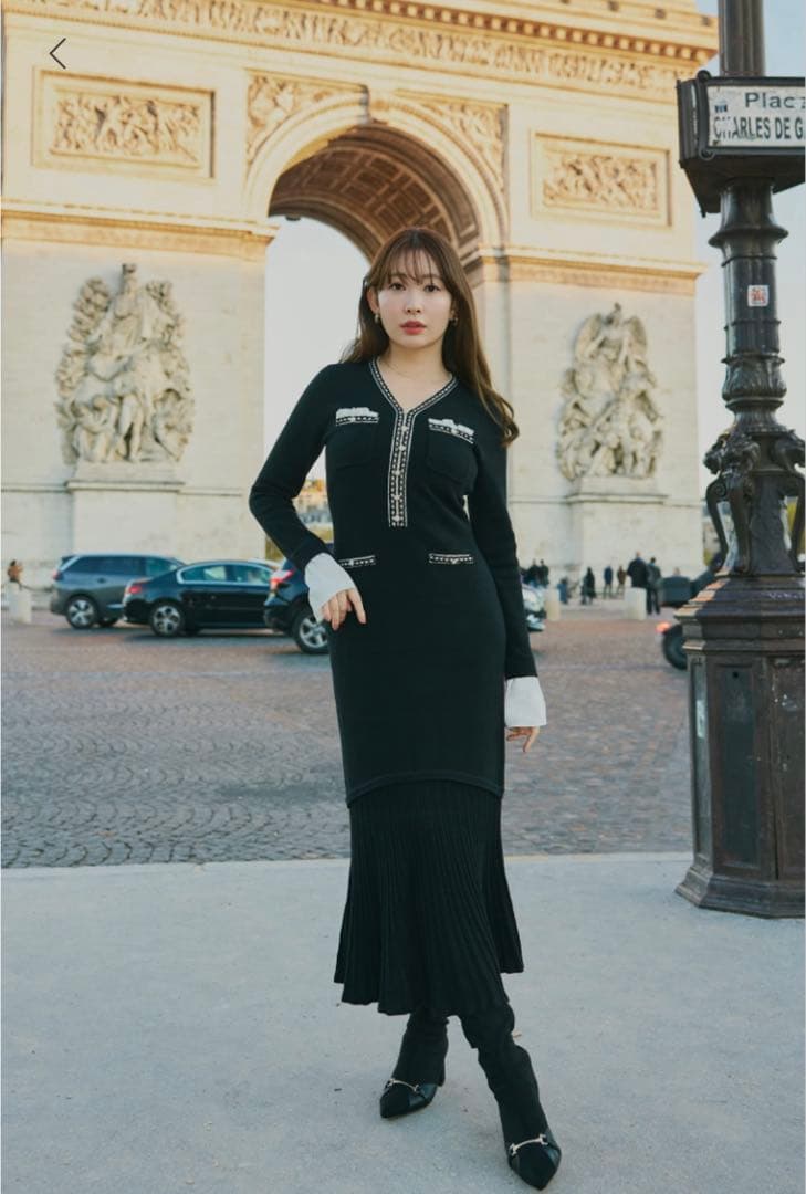 ワンピース Herlipto Isaline Long Knit Dress