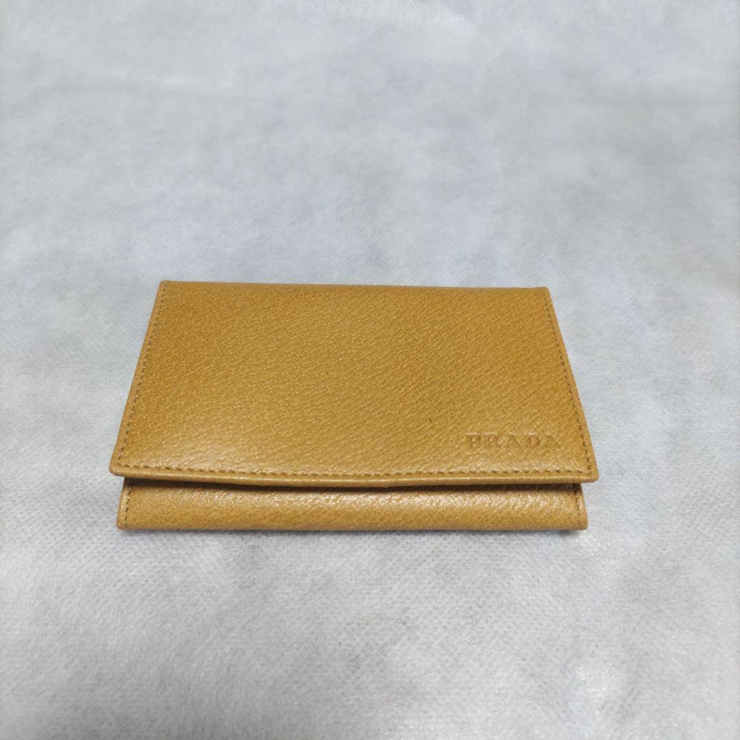 PRADA キャメル レザー 名刺入れ