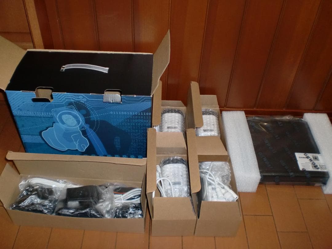 4K/800万画素 WiFi 防犯カメラ4台セット HDD4TB