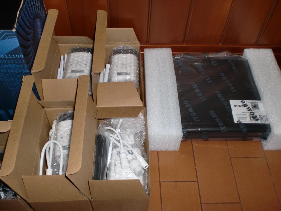 4K/800万画素 WiFi 防犯カメラ4台セット HDD4TB