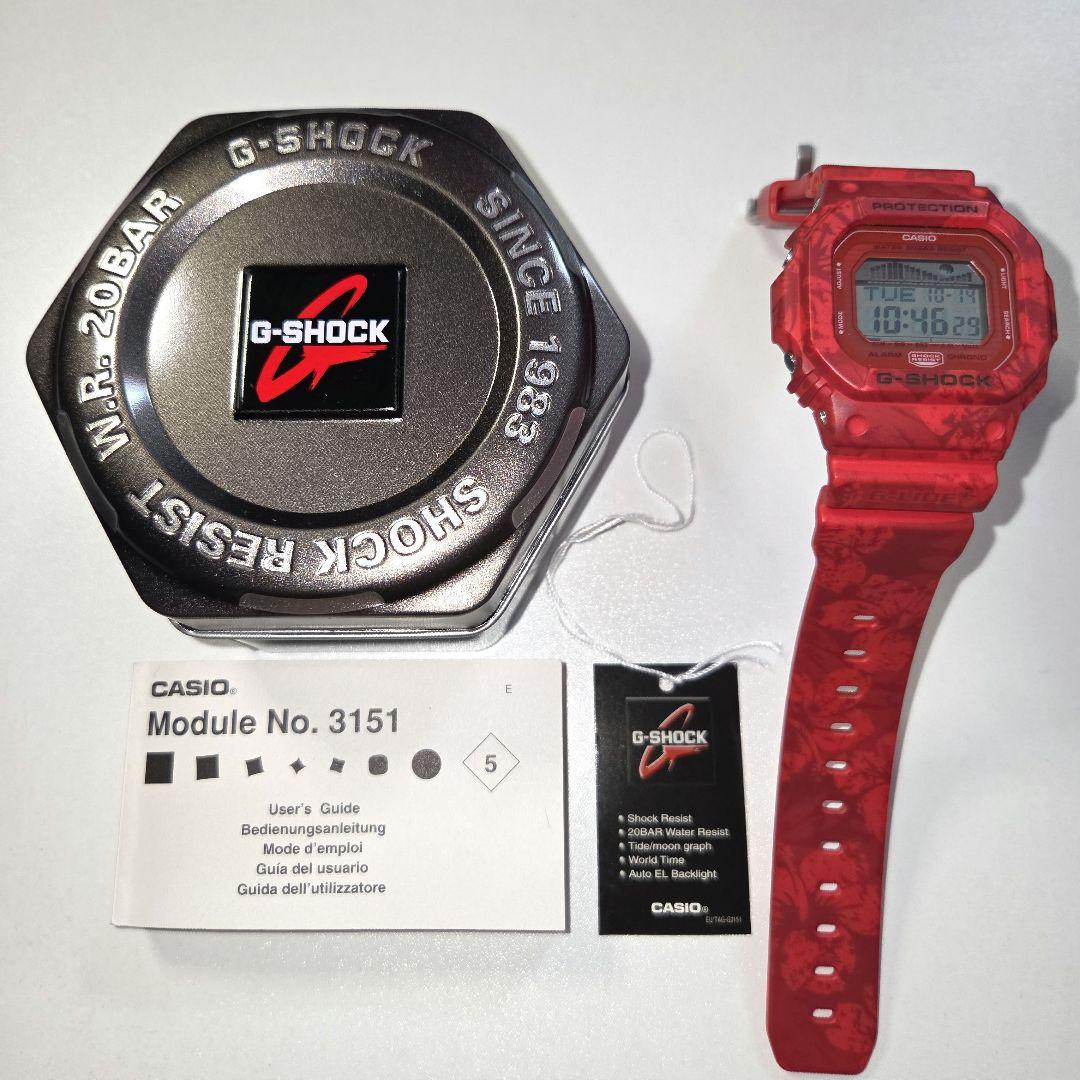 G-SHOCK デジタル腕時計 赤柄付き