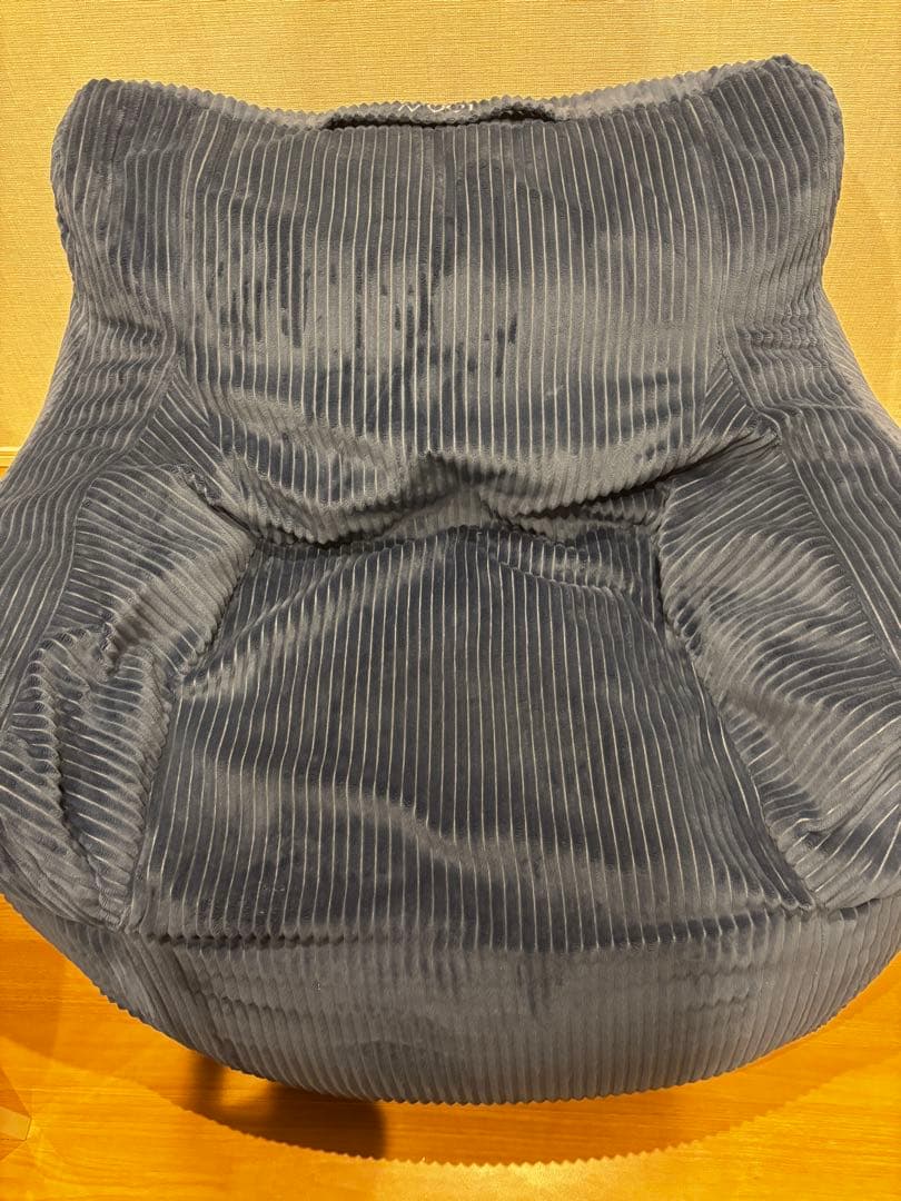 HUGME LOOSY 1人掛けビーズソファ+オットマン ネイビー