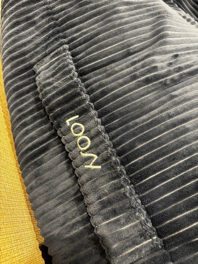 HUGME LOOSY 1人掛けビーズソファ+オットマン ネイビー