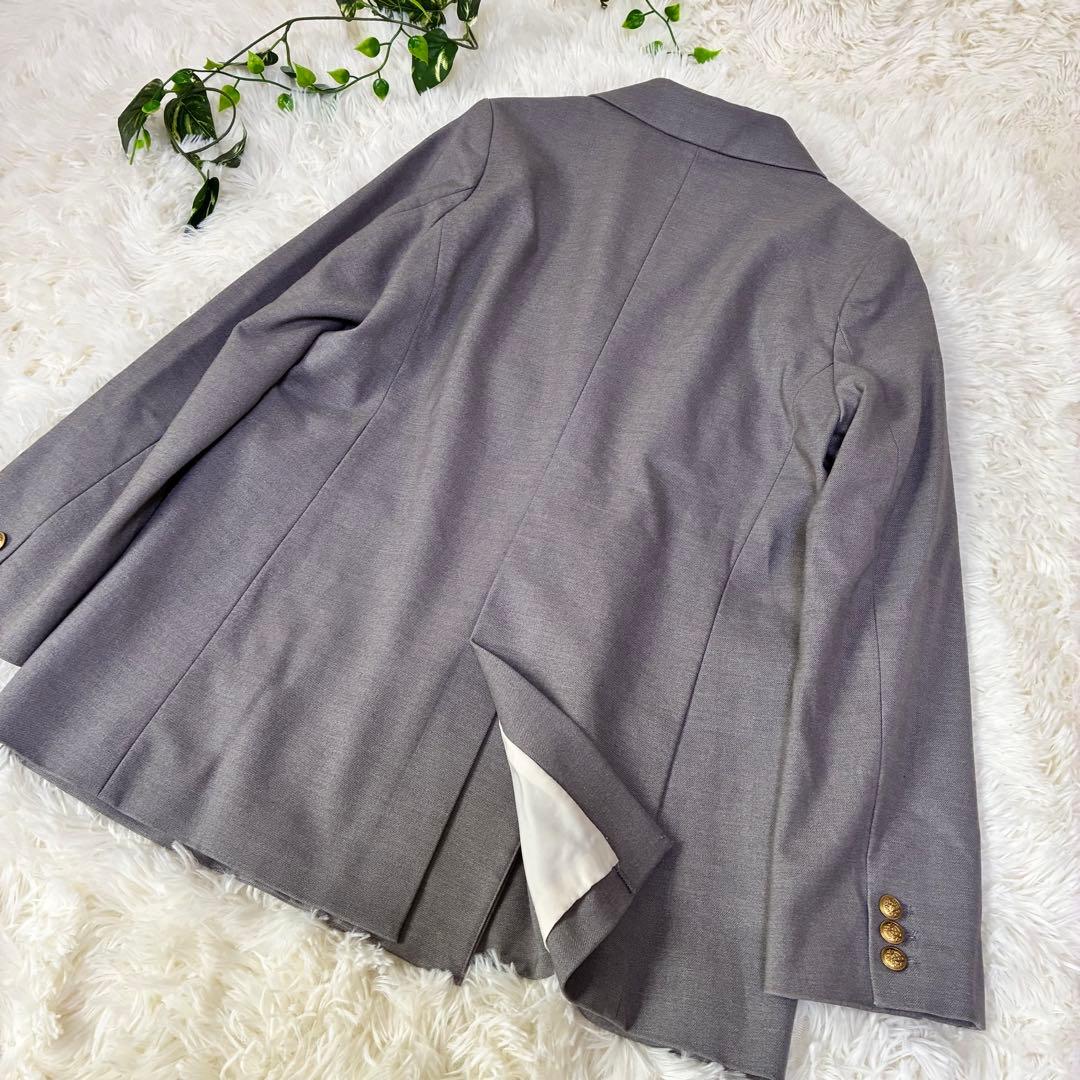 極美品✨ ミラ オーウェン金釦ダブルブレザーオーバージャケット　グレー　M