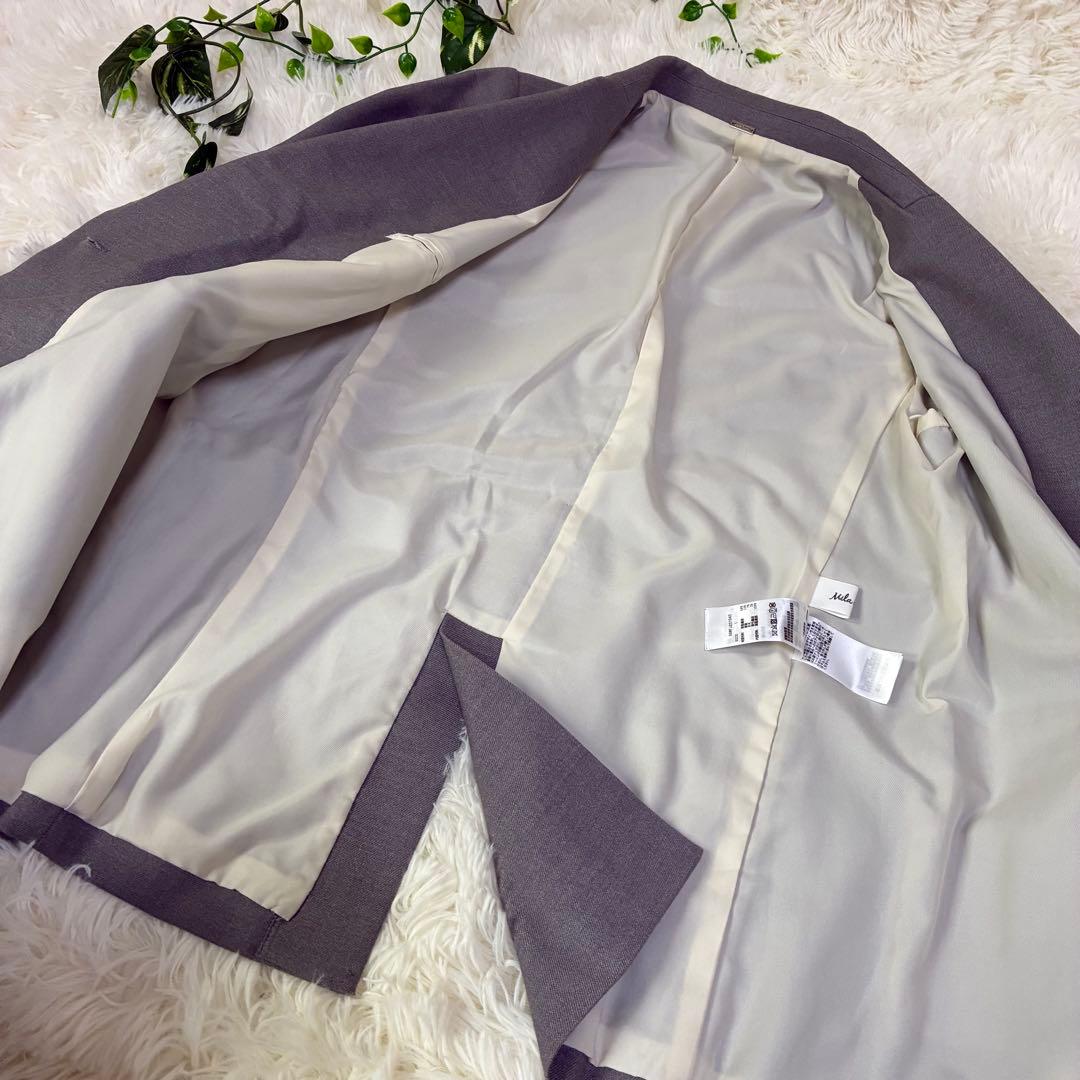 極美品✨ ミラ オーウェン金釦ダブルブレザーオーバージャケット　グレー　M