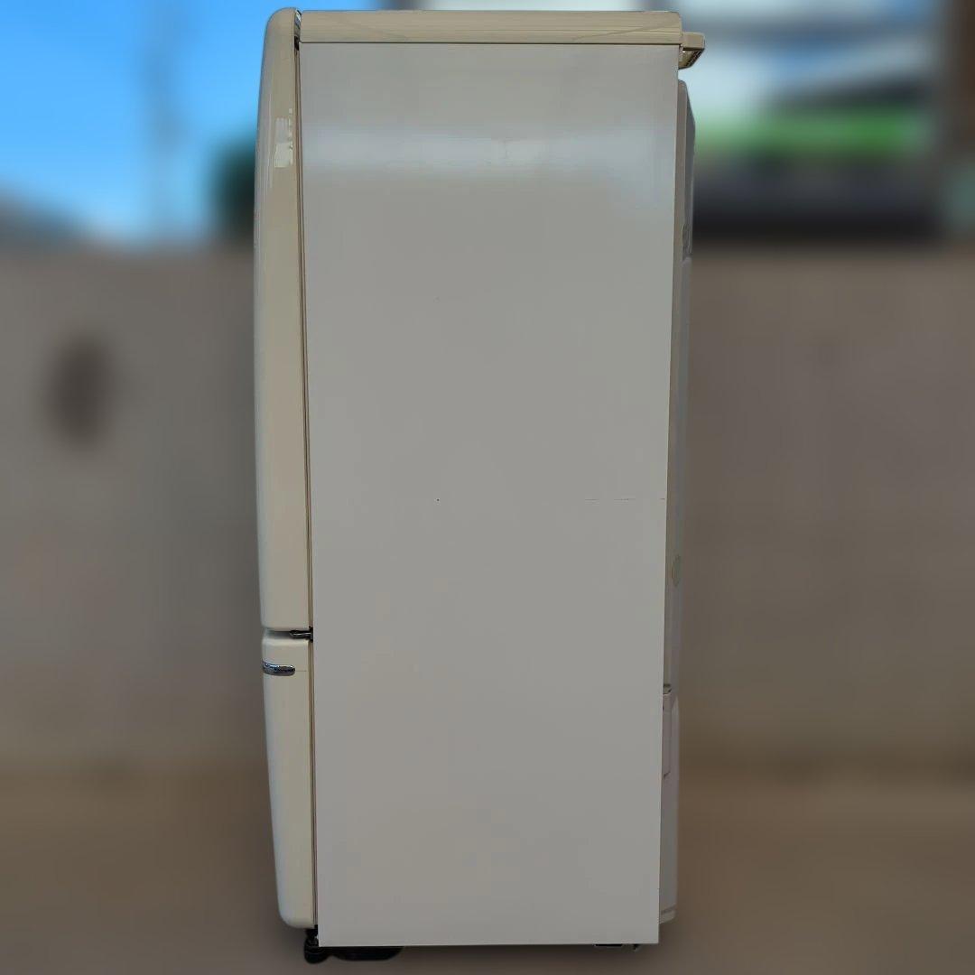 N*H　クリーム色レトロ冷蔵庫 ナショナル ウィル NR-B26B1