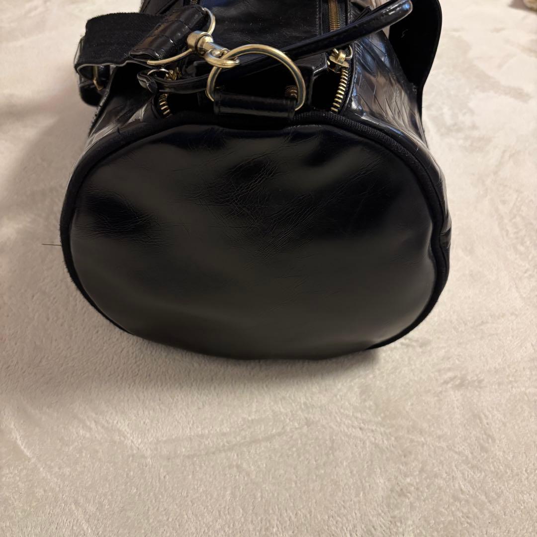 フレッドペリー　ボストンバッグ　黒　ドラムバッグ