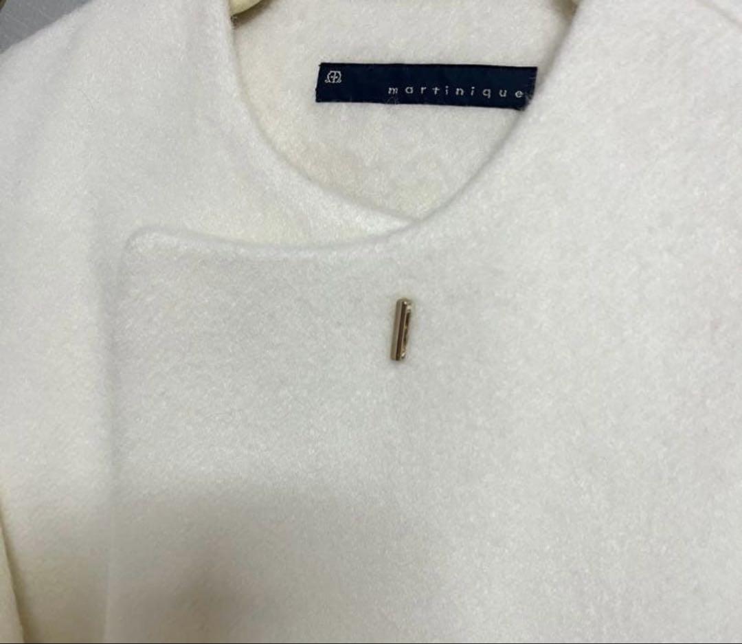 美品　martinique マルティニークノーカラーショートコート