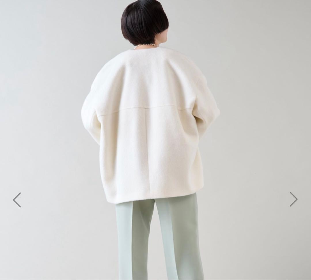 美品　martinique マルティニークノーカラーショートコート