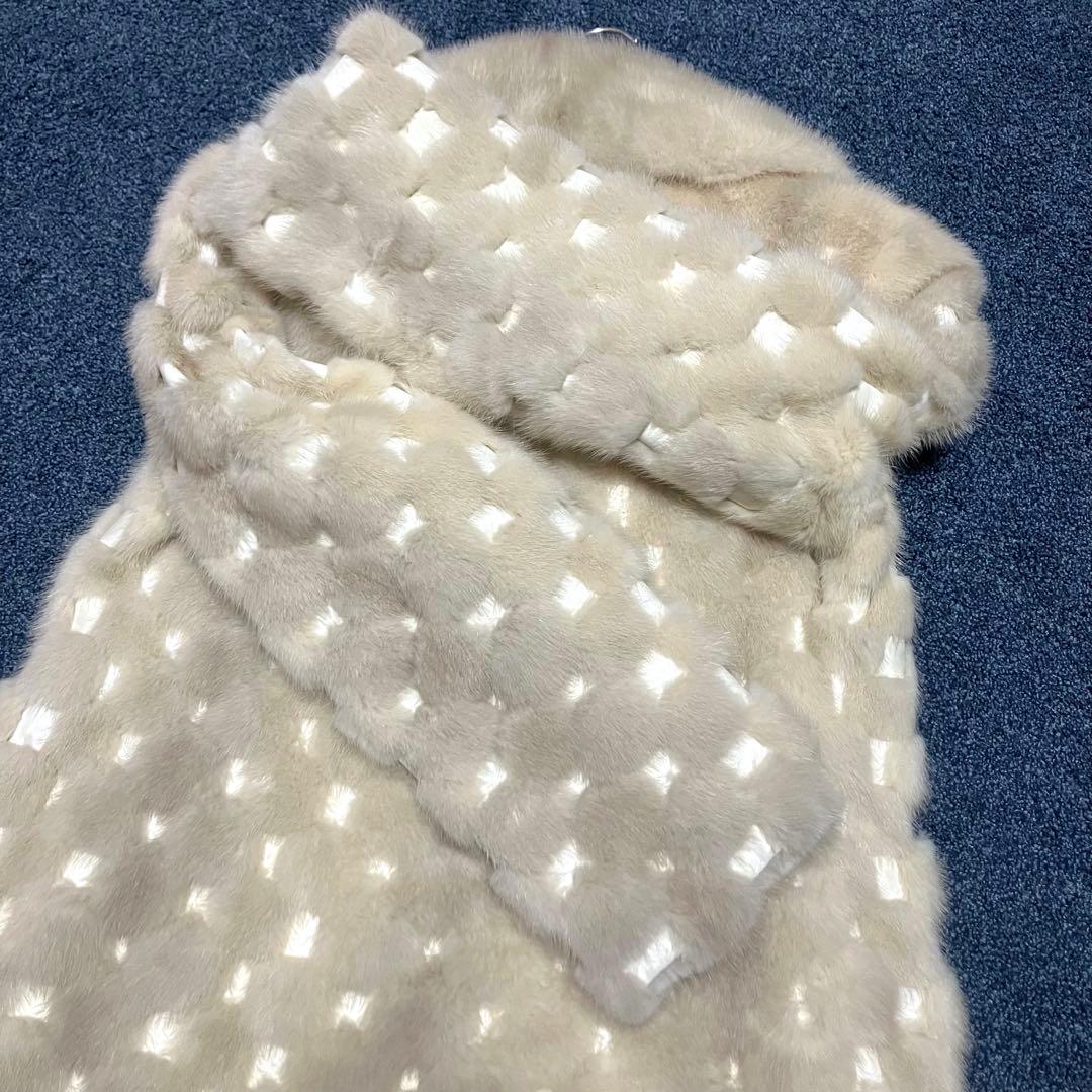 【超高級】三越　150万　ミンク革　毛皮リアルファーコート【希少】
