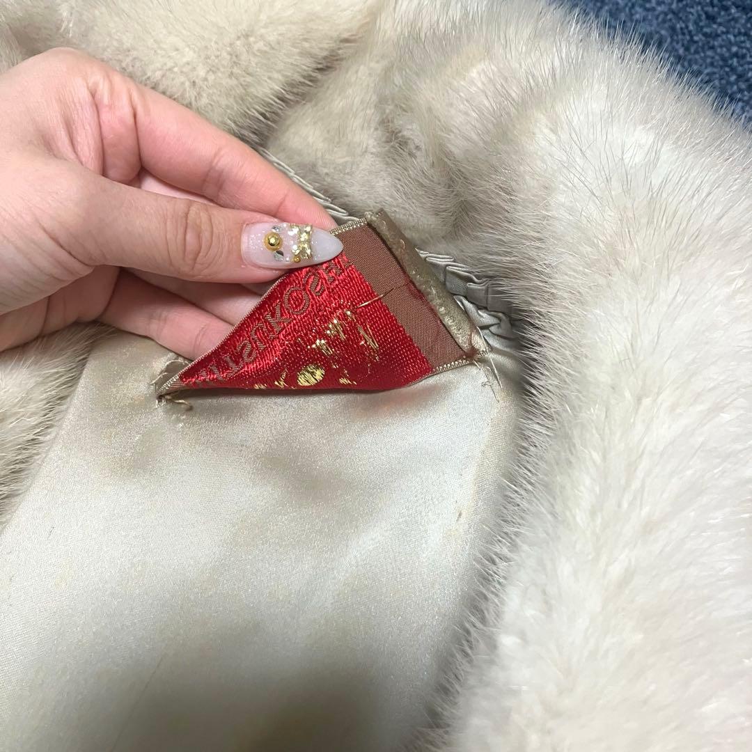 【超高級】三越　150万　ミンク革　毛皮リアルファーコート【希少】