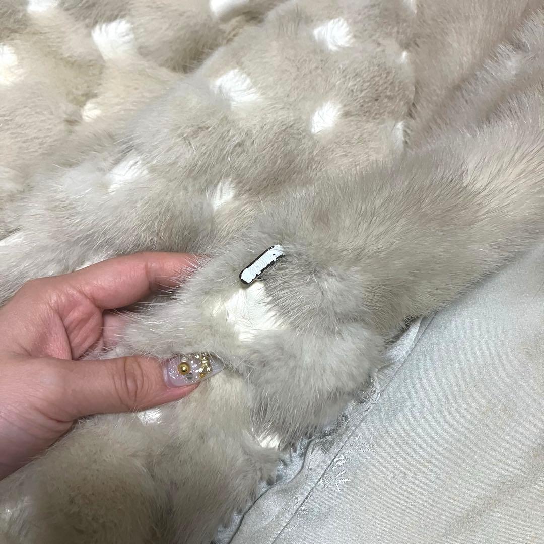 【超高級】三越　150万　ミンク革　毛皮リアルファーコート【希少】