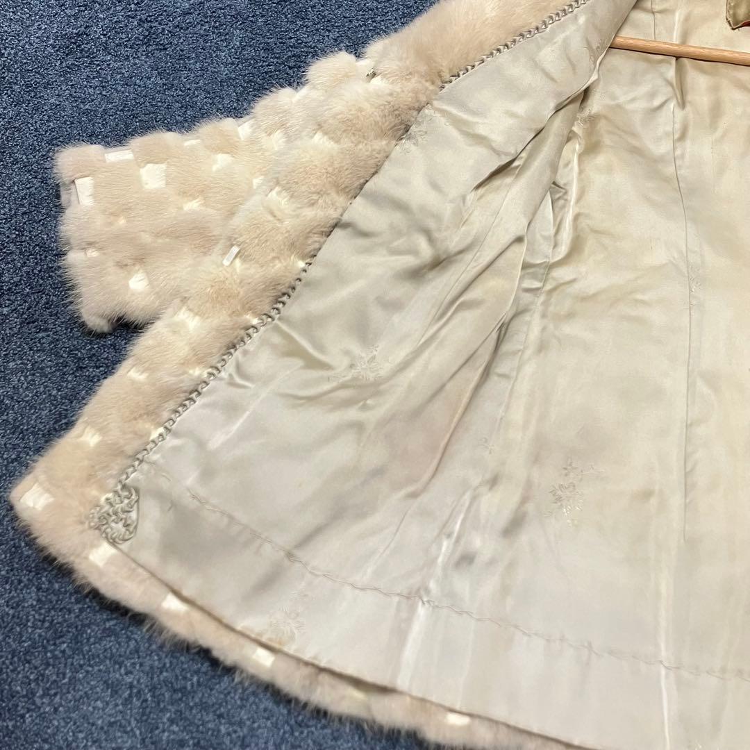 【超高級】三越　150万　ミンク革　毛皮リアルファーコート【希少】