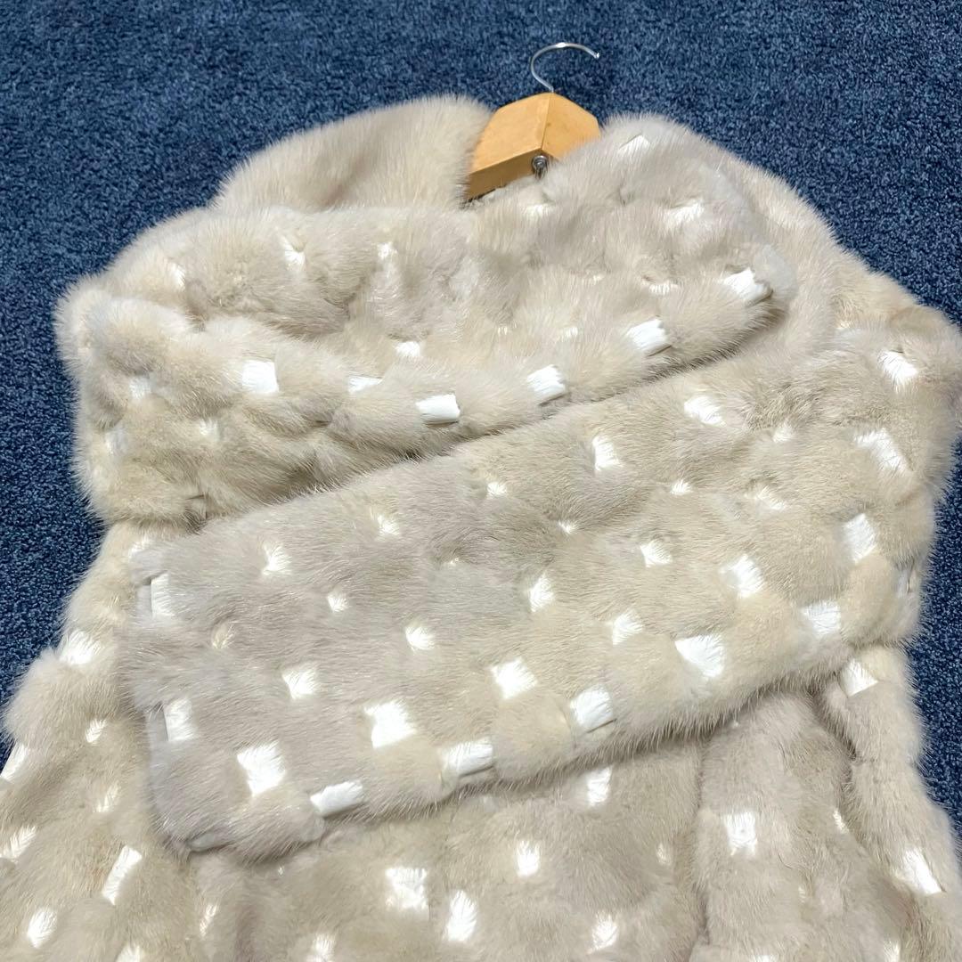 【超高級】三越　150万　ミンク革　毛皮リアルファーコート【希少】