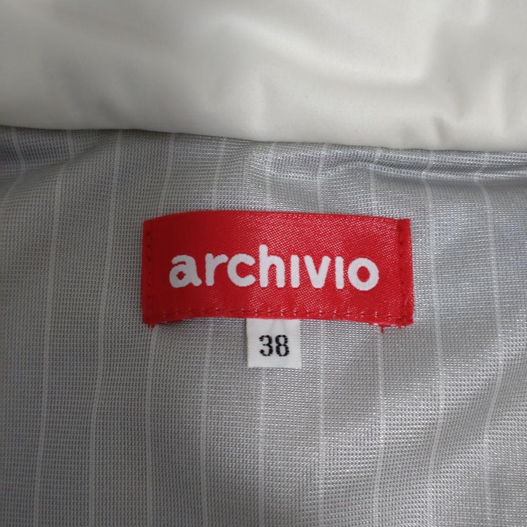 archivio フード付きダウンベスト 38 ホワイト