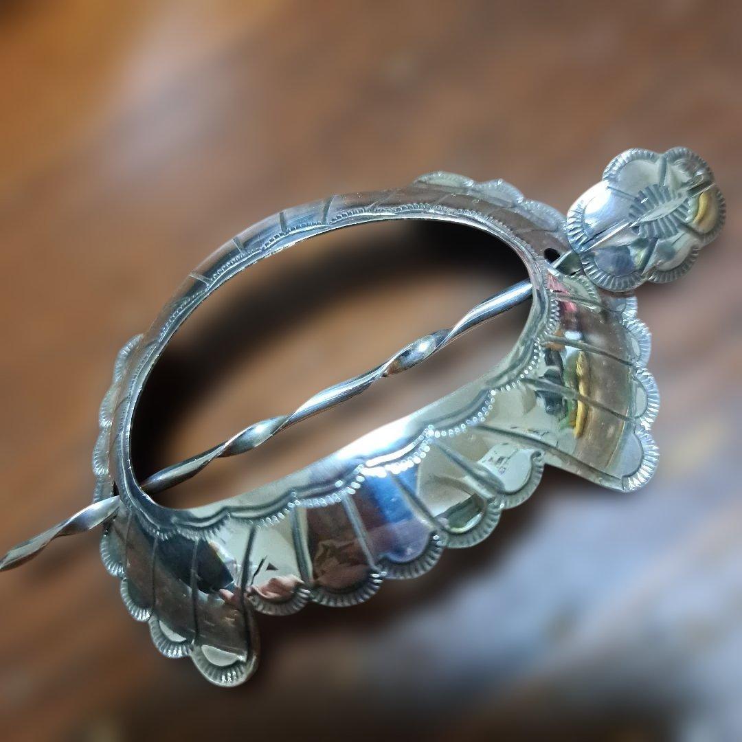 Navajo ナバホ族・スタンプワーク のかんざしタイプ インディアンジュエリー