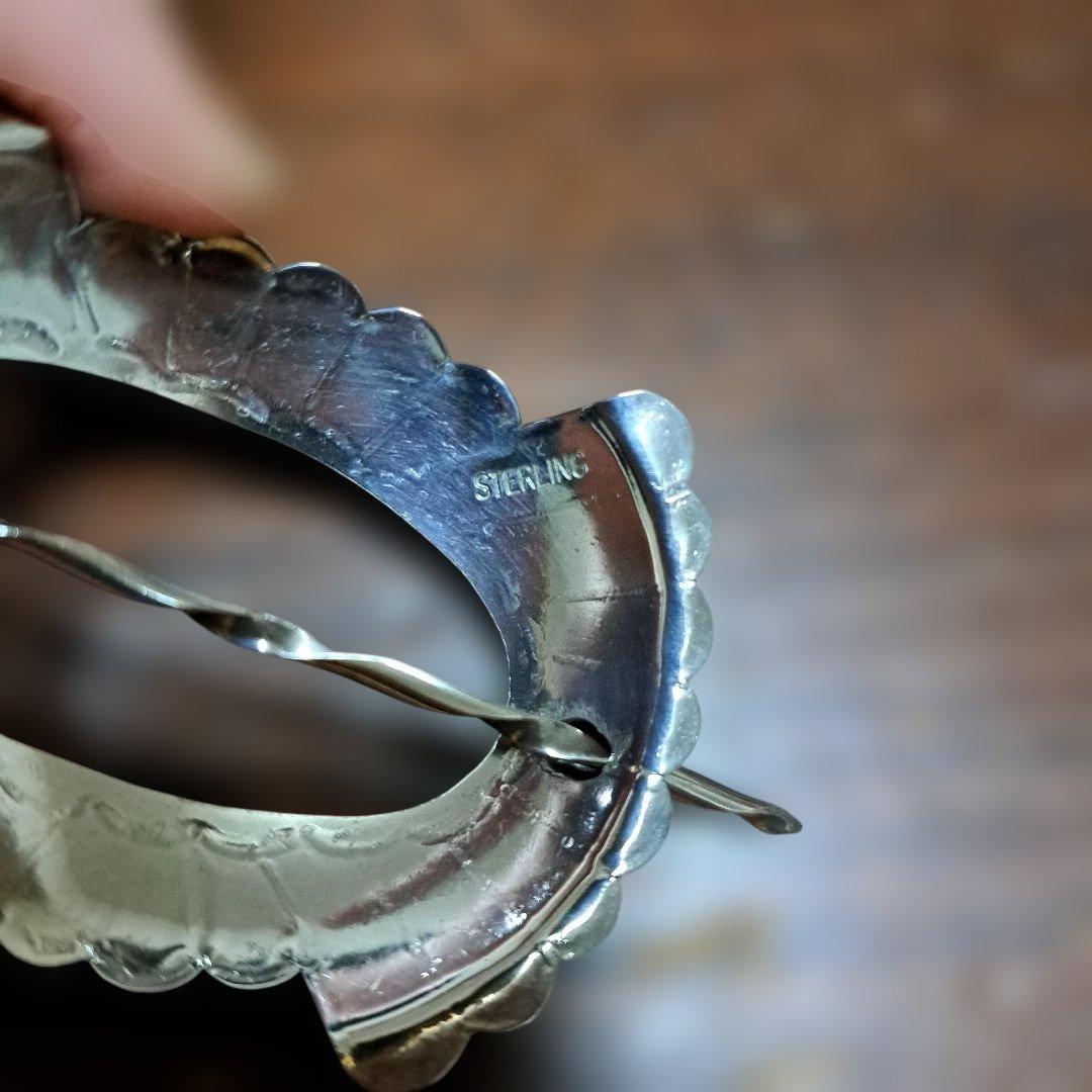 Navajo ナバホ族・スタンプワーク のかんざしタイプ インディアンジュエリー