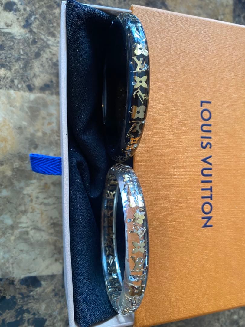 Louis Vuitton バングル クリア・ブラック 2個セット