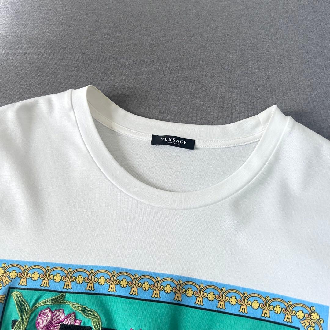 VERSACE セーフティピン ノットディテール クロップドTシャツ　38サイズ