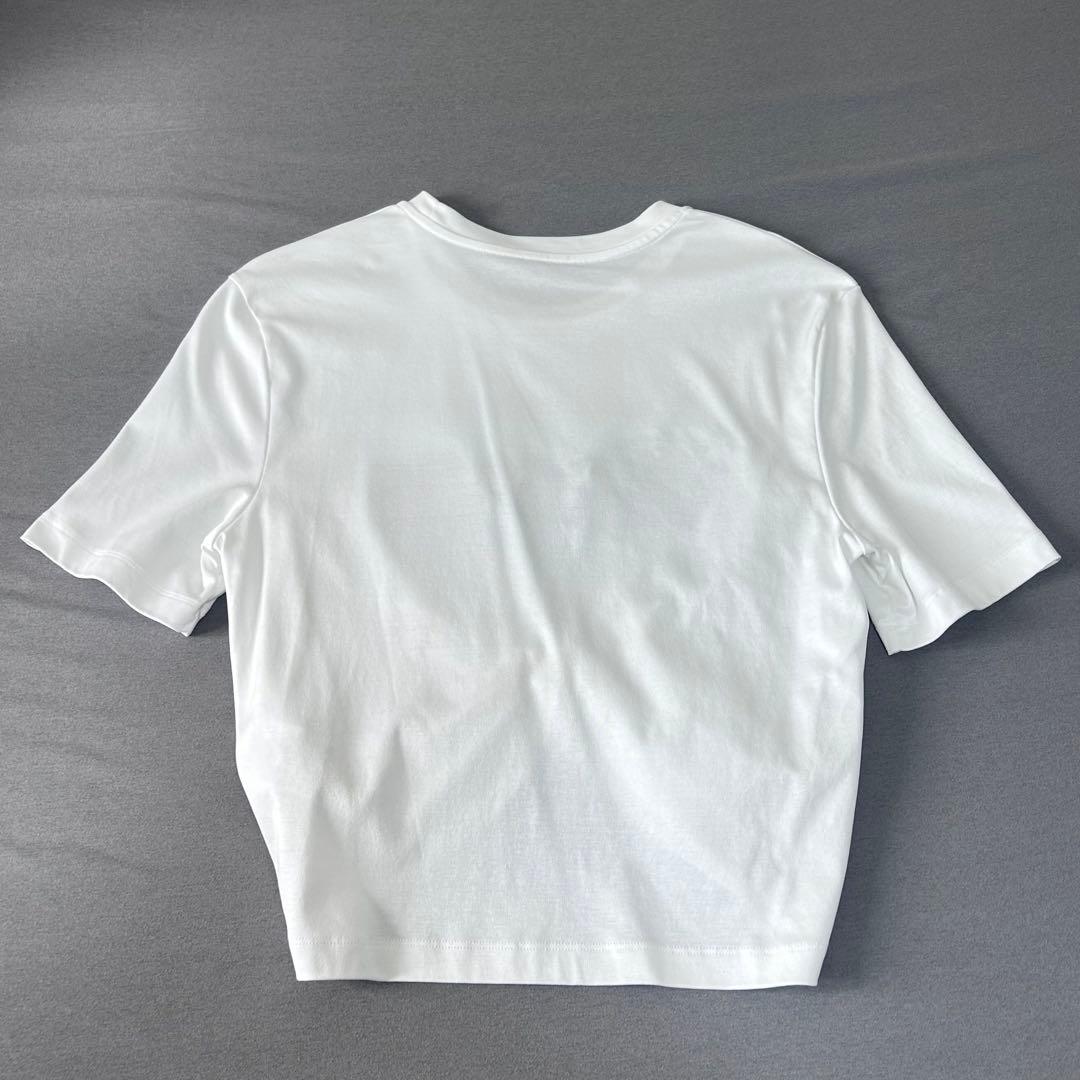 VERSACE セーフティピン ノットディテール クロップドTシャツ　38サイズ