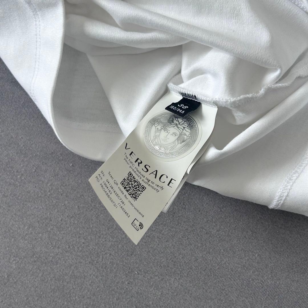 VERSACE セーフティピン ノットディテール クロップドTシャツ　38サイズ