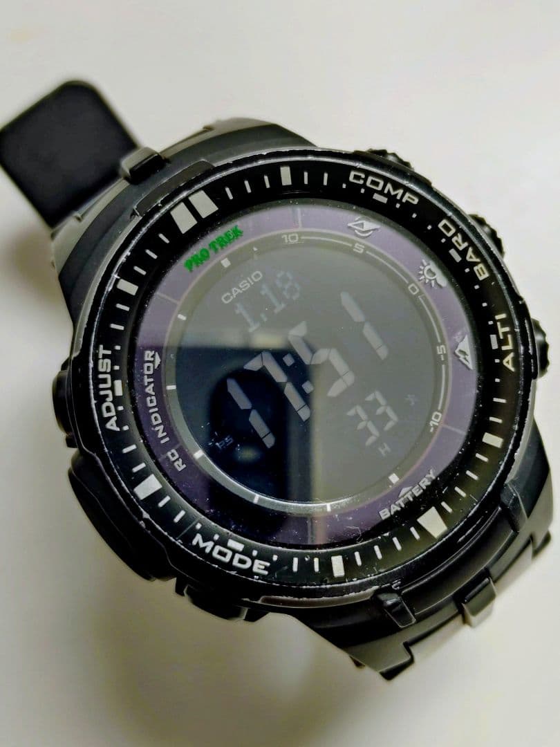 CASIO PRO TREK 電波ソーラー腕時計　PRW-3000　中古美品