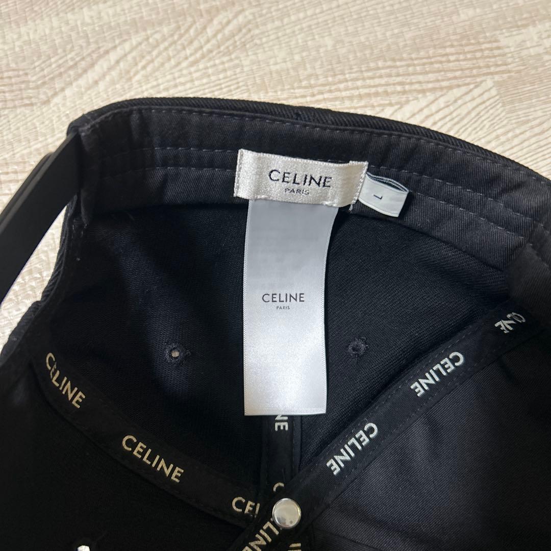 CELINE ロゴキャップ　ブラック