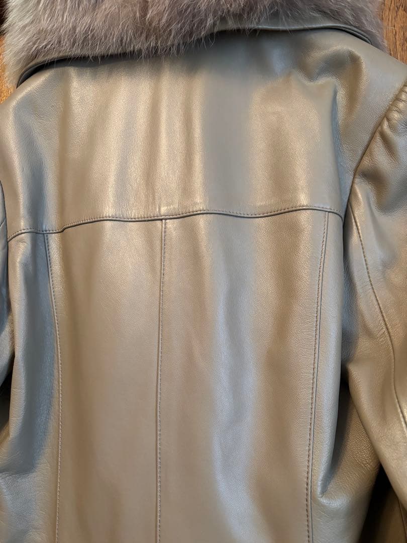 ファー付き羊革ジャケット