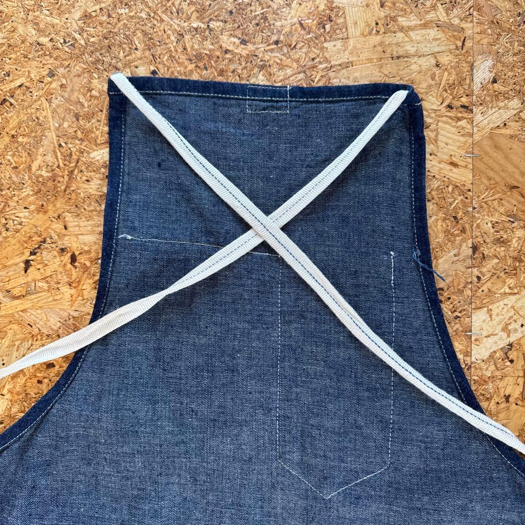 50s HERCULES ビンテージデニムエプロン　ヘラクレス　濃紺　ミミ付き