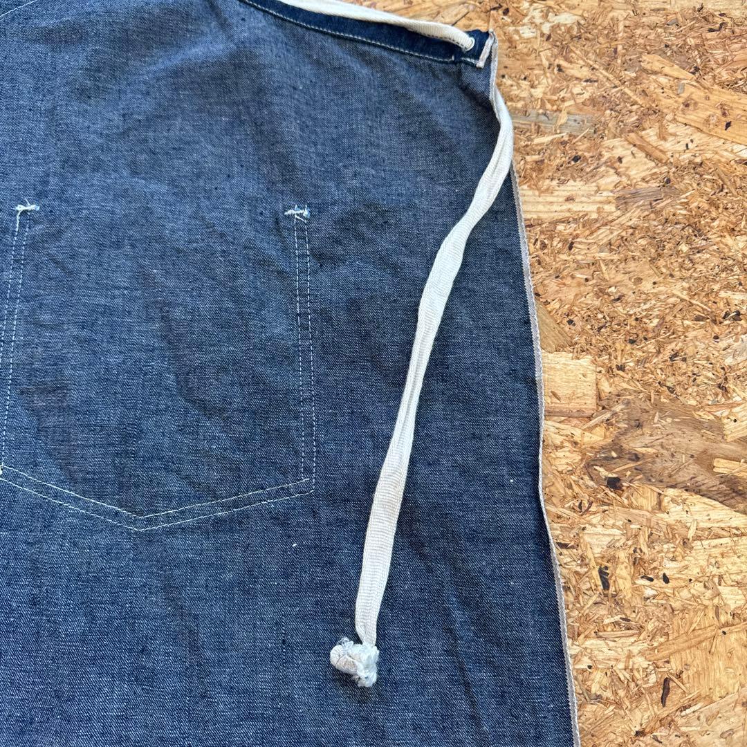 50s HERCULES ビンテージデニムエプロン　ヘラクレス　濃紺　ミミ付き