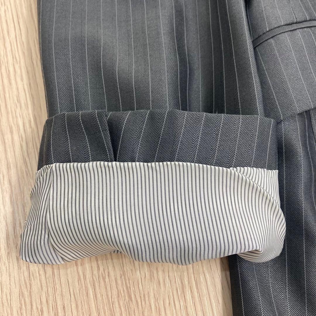 TAKEO KIKUCHI グレー ストライプ ビジネススーツ⑥◇