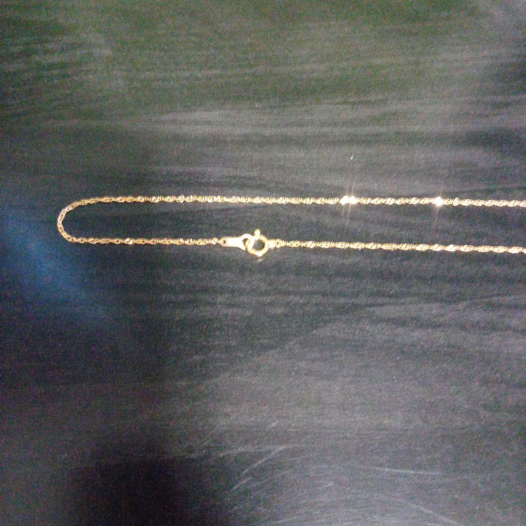 k18華奢スクリューネックレスキラキラ