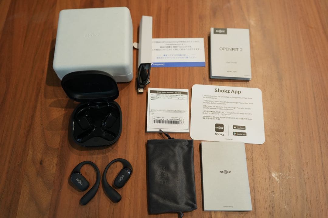SHOKZ openfit2ブラック オープンフィット2