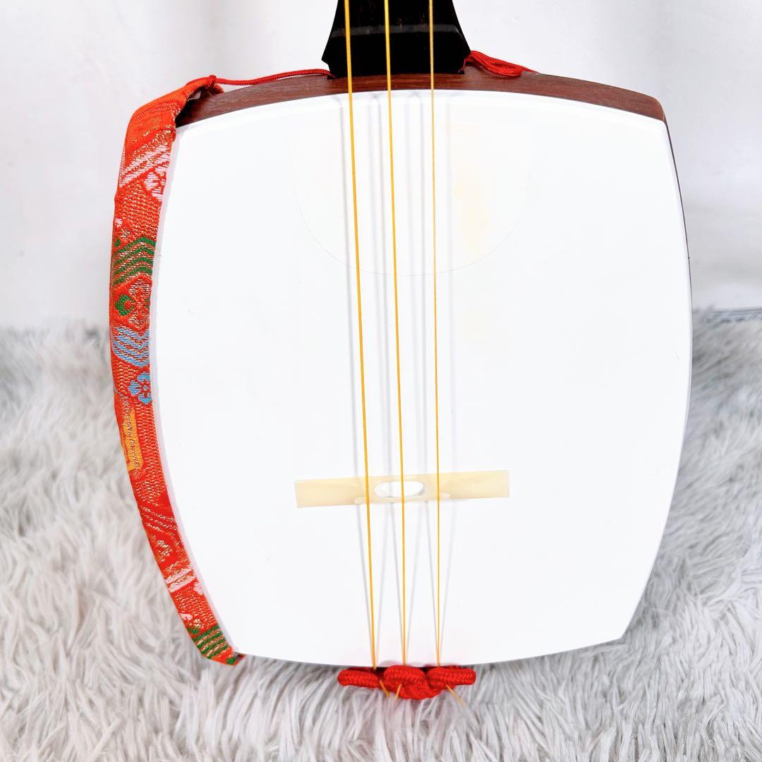 【希少】お稽古用三味線　細棹　皮破れなし　初心者オススメセット　合皮　長唄