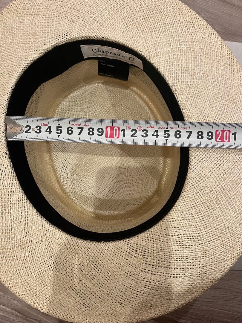 美品　シャポードオー　麦わら帽子 カンカン帽