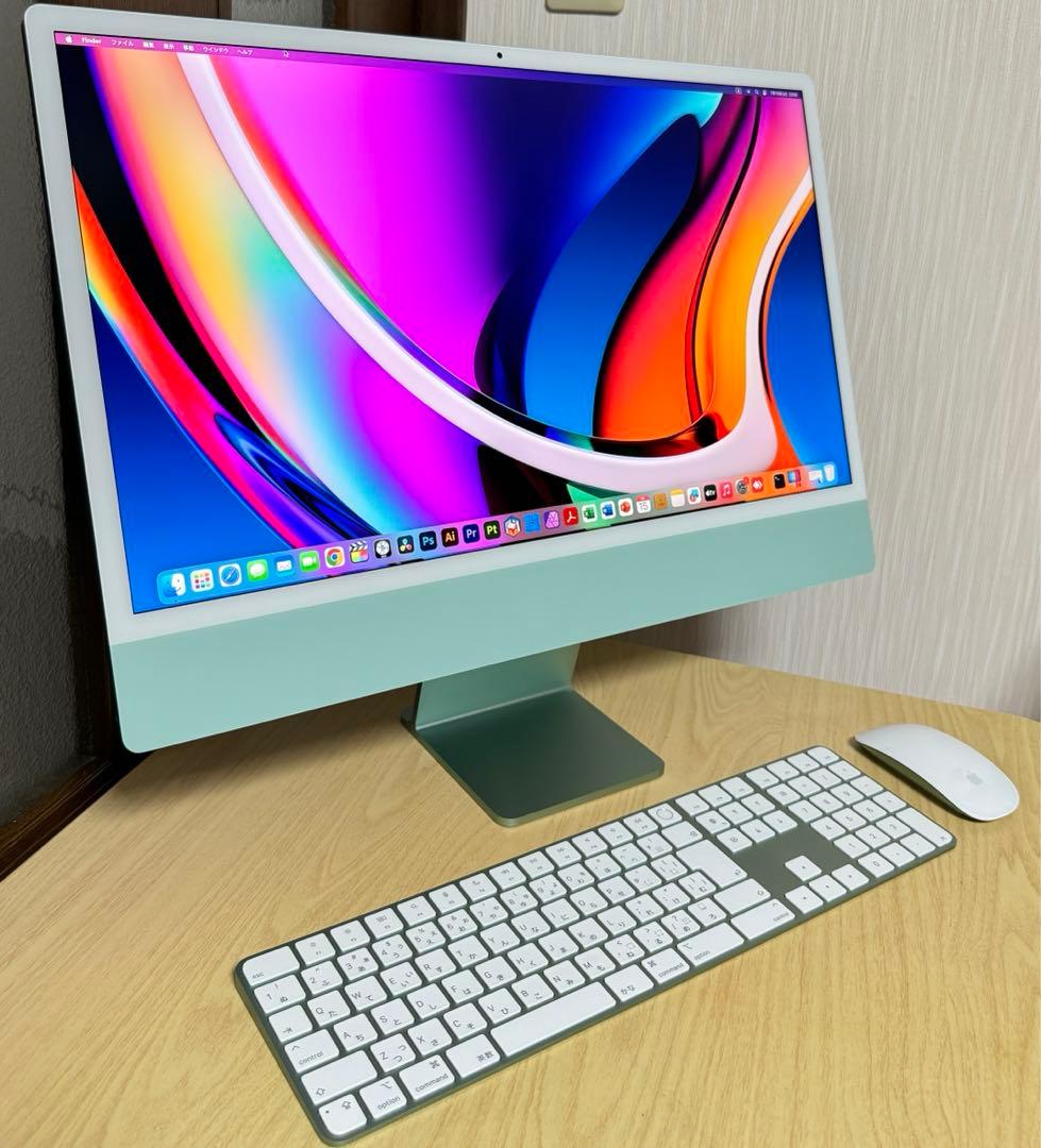 美品 Apple iMac 24インチ 指紋認証 Office＋CAD&3D設計