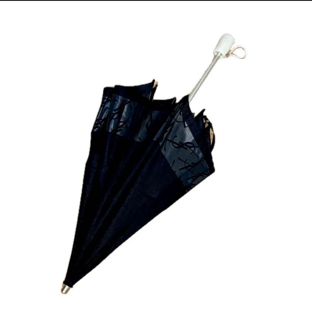 【新品未使用】イヴサンローラン 折り畳み傘 YSLロゴ 総柄 YSL シースルー