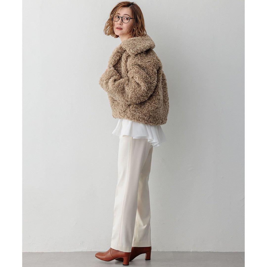 未使用 23区 ECOPEL プードルファー コート ジャケット アウター 38